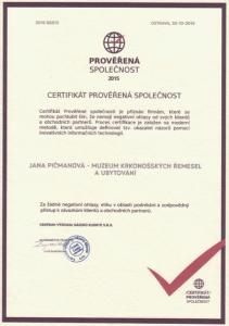 Certifikát prověřená společnost 640x480
